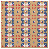 Texas Flag & Texas Hearts mode Fabric / VS Stof (Swatch)