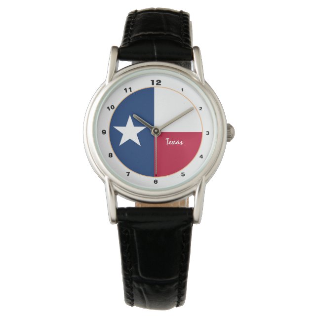 Texas Flag & Texas mode USA /design horloge (Voorkant)