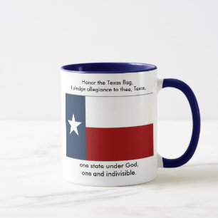 Texas Flag - Texas Pledge Mok