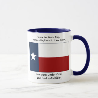 Texas Flag - Texas Pledge Mok