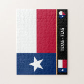 Texas Flag & Texas State USA/Amerika Legpuzzel (Verticaal)