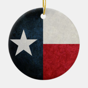 Texas Flag; textiel; Keramisch Ornament