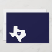 Texas Flag Theme Weddenschap Uitnodiging rood Blau (Achterkant)