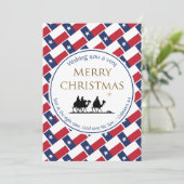 TEXAS FLAG Three Wise Men TEXAN Christmas Feestdagenkaart (Staand voorkant)