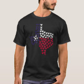 Texas Flag US State Patriottische Texaanse Pride H T-shirt (Voorkant)