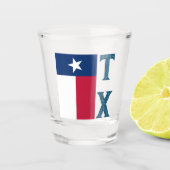 Texas Flag (verticaal) Shot Glas (Voorkant)
