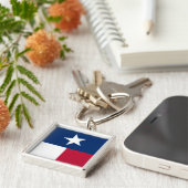 Texas Flag (verticaal) Sleutelhanger (Zijkant)