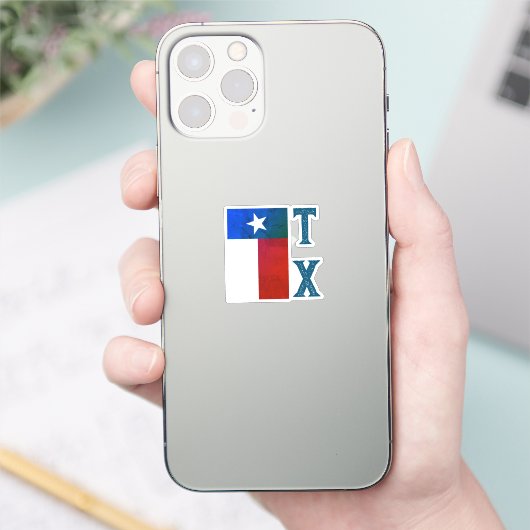 Texas Flag (verticaal) Sticker (Telefoon)