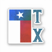 Texas Flag (verticaal) Sticker (Voorkant)