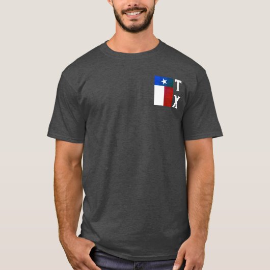 Texas Flag (verticaal) T-shirt (Voorkant)