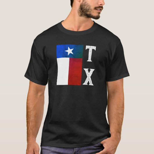 Texas Flag (verticaal) T-shirt (Voorkant)