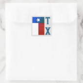 Texas Flag (verticaal) Vierkante Sticker (Tas)
