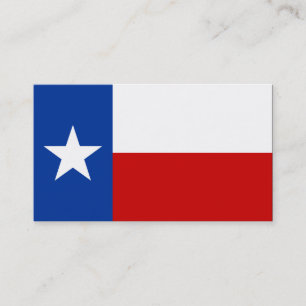 texas flag visitekaartje