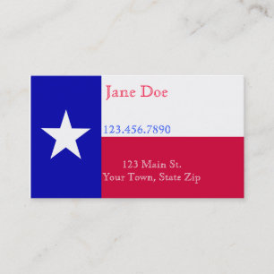 Texas Flag Visitekaartjes