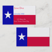 Texas Flag Visitekaartjes (Voorkant / Achterkant)