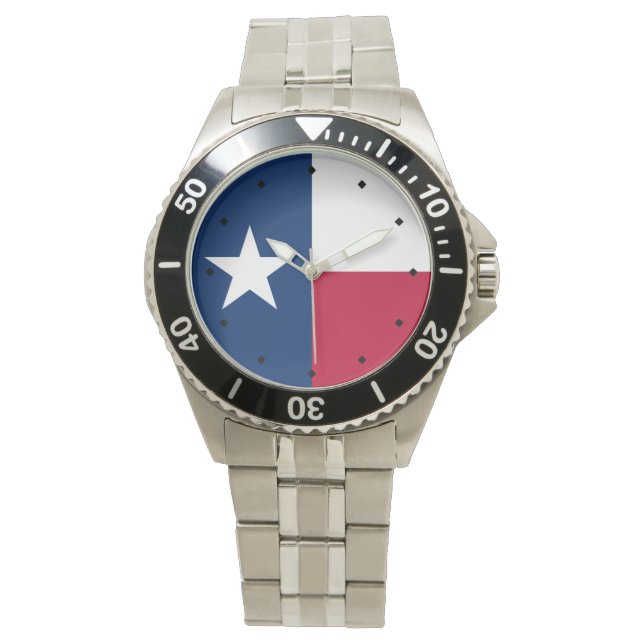 Texas Flag Watch Horloge (Voorkant)