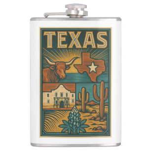 Texas Flask – Roestvrij staal Pocket Flask Heupfles