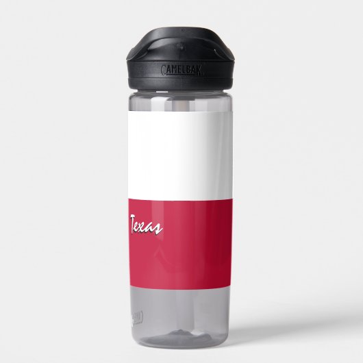 Texas fles, patriottische Texas vlag Waterfles (Achterkant)