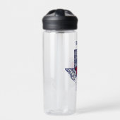 Texas Floral Doodles gepersonaliseerd Waterfles (Voorkant)