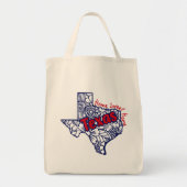 Texas Floral Doodles Tote Bag (Voorkant)