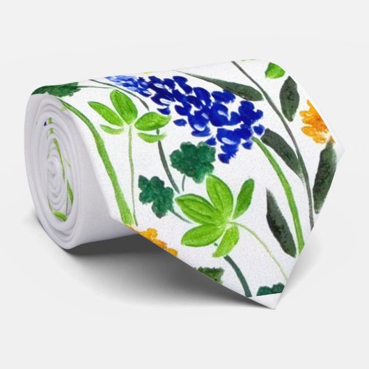 Texas Flower Garden Wildflower Art Stropdas (Opgerold)