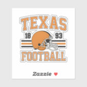 Texas Football Retro Helm Sticker (Vel)