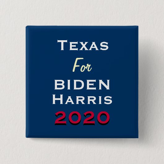 Texas for BIDEN HARRIS 2020 Campaign Button (Voorkant)