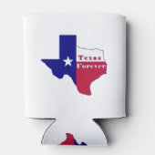 Texas Forever Vlag Kaart Blikjeskoeler (Achterkant)