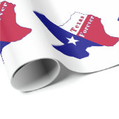 Texas Forever Vlag Kaart Cadeaupapier (Rol Hoek)