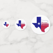 Texas Forever Vlag Kaart Confetti (Voorkanten)