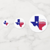 Texas Forever Vlag Kaart Confetti (Achterkanten)
