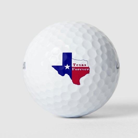 Texas Forever Vlag Kaart Golfballen (Voorkant)