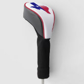 Texas Forever Vlag Kaart Golfheadcover (Schuin)