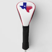 Texas Forever Vlag Kaart Golfheadcover (Voorkant)