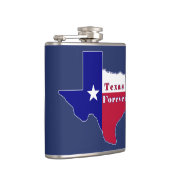 Texas Forever Vlag Kaart Heupfles (Rechts)