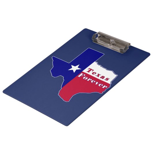 Texas Forever Vlag Kaart Klembord (Gekanteld)
