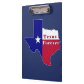 Texas Forever Vlag Kaart Klembord (Links)