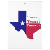 Texas Forever Vlag Kaart Klembord (Achterkant)