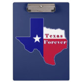Texas Forever Vlag Kaart Klembord (Voorkant)