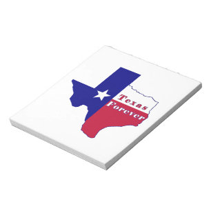 Texas Forever Vlag Kaart Notitieblok