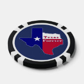 Texas Forever Vlag Kaart Poker Chips (Enkel)