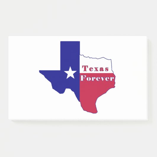 Texas Forever Vlag Kaart Post-it® Notes (Voorkant)