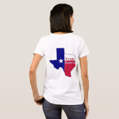 Texas Forever Vlag Kaart T-shirt (Achterkant volledig)