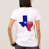Texas Forever Vlag Kaart T-shirt (Achterkant)