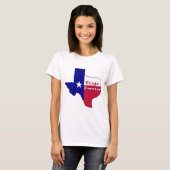 Texas Forever Vlag Kaart T-shirt (Voorkant volledig)