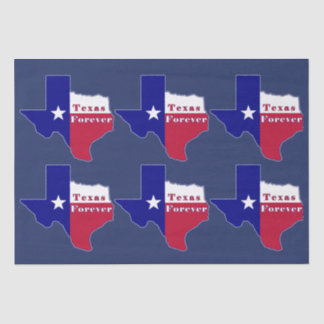 Texas Forever Vlag Kaart Tissuepapier