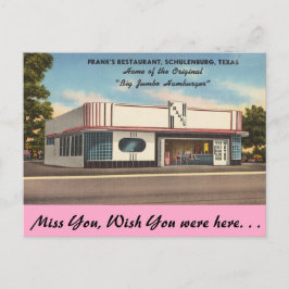 Texas, Frank's restaurant, Schulenburg Briefkaart