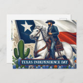 Texas Freedom: Texas Onafhankelijkheidsdag Briefkaart (Voorkant / Achterkant)