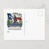 Texas Freedom: Texas Onafhankelijkheidsdag Briefkaart (Achterkant)