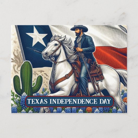 Texas Freedom: Texas Onafhankelijkheidsdag Briefkaart (Voorkant)